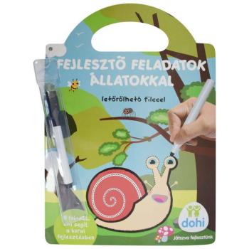 Fejlesztő feladatok állatokkal letörölhető filccel - D-Toys kép