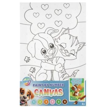 Festés számok szerint Állatos vászonkép 30x19 cm kép