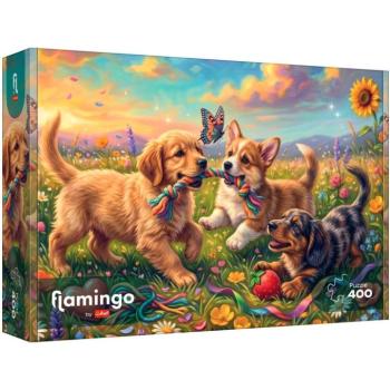 Flamingo by puzzle Játékos kiskutyák 400db-os puzzle - Trefl kép
