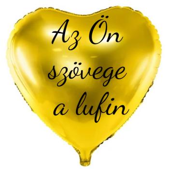 Fólia lufi szöveggel - Arany szív 43 cm kép