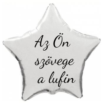 Fólia lufi szöveggel - Ezüst csillag 45 cm kép