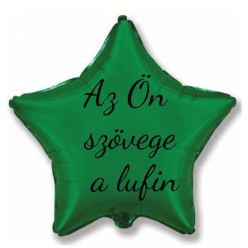 Fólia lufi szöveggel - Zöld csillag 45 cm kép