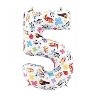 Fólia lufi születésnapi szám 5 - Bluey 66 cm kép