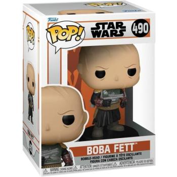 Funko POP! Star Wars: The Mandalorian - Boba Fett w/o helmet figura kép