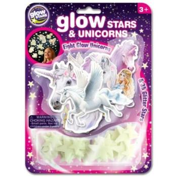 Glow Csillagok és unikornisok foszforeszkáló matricaszett kép