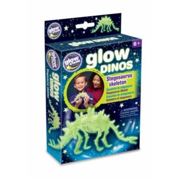 Glow Dinók - Stegosaurus csontváz foszforeszkáló építő szett kép
