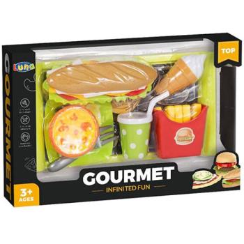 Gourmet szendvicsbár menü tálcával kép