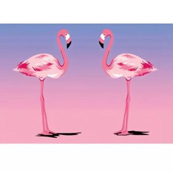 Gyémántszemes kirakó: Flamingók gyémántfestő szett 10x15cm kép