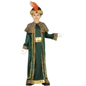 Gyermek jelmez - Baltazár király - zöld Méret - gyermek: S: 101-109 cm kép