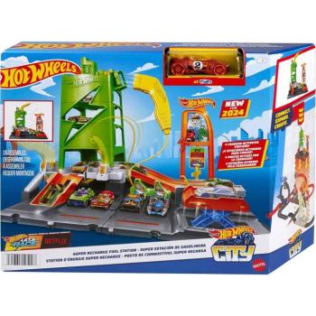Hot Wheels: City töltőállomás pályaszett 1db kisautóval - Mattel kép