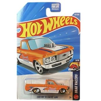 Hot Wheels: Custom '72 Chevy Luv narancssárga-fehér kisautó 1/64 – Mattel kép