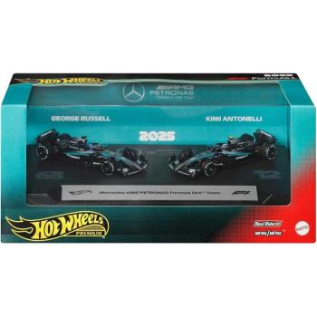 Hot Wheels F1 Kisautó 2-es Csomag - Mercedes: Antonelli + Russell - Mattel