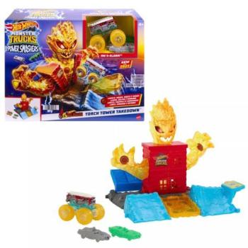 Hot Wheels: Monster Trucks Power Smashers tűzszörny pályaszett - Mattel kép