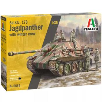 Italeri 1/35 Sd.Kfz.173 Jagdpanther tank legénységgel téli egyenruhában makett kép