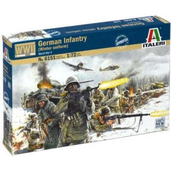 Italeri 1/72 German Infantry Winter Uniform - Német téli egyenruhás katonai figurák makett kép