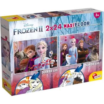 Jégvarázs 2 az 1-ben maxi 2x24db-os puzzle és színező 50x35cm - Lisciani kép