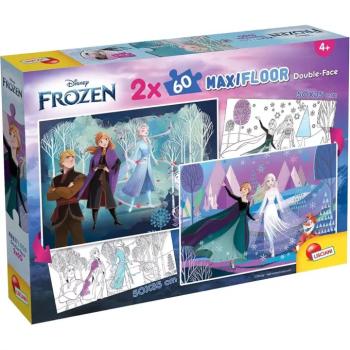 Jégvarázs 2 az 1-ben maxi 2x60db-os puzzle és színező 50x35cm - Lisciani kép