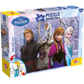 Jégvarázs – A barátság ereje 2 az 1-ben 108db-os puzzle és színező 50x35cm - Lisciani kép