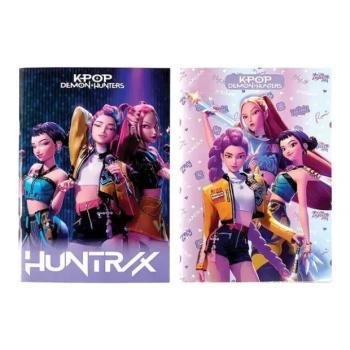 K-POP Demon Hunters: Huntrix vonalas füzet 4. osztálytól - A/4-es, kétféle kép