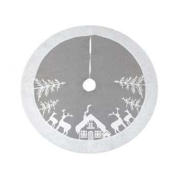 Karácsonyfa szőnyeg - ezüst 90 cm kép