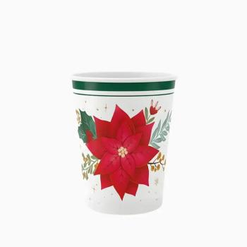 Karácsonyi papírpoharak – Karácsonyi rózsa 270 ml – 6 db kép