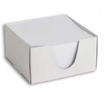 Kocka jegyzettömb 9x9x5cm-es 500 lapos fehér dobozos kép