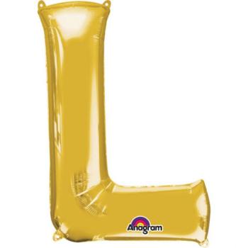 L betű mini fólia lufi 33 cm - arany kép