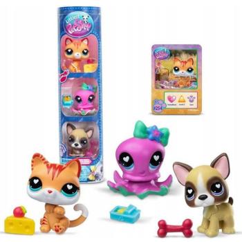 Littlest Pet Shop: Cica, polip, kutyus 3db-os figura csomag 4. széria kép