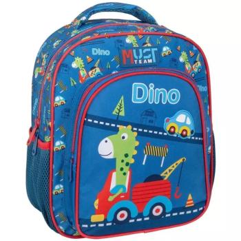 Luna: Must Team dinós lekerekített 2 rekeszes ovis hátizsák 27x10x31cm kép