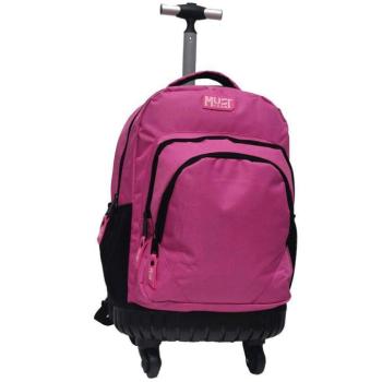 Luna: Must Team Pink 3 rekeszes gurulós iskolatáska, hátizsák 31x24x45cm kép