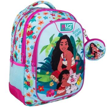 Luna: Must Team Vaiana 2 lekerekített 3 rekeszes iskolatáska, hátizsák 32x18x43cm kép