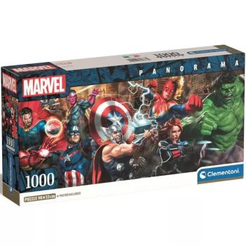 Marvel szuperhősök 1000db-os panoráma puzzle 98x33cm - Clementoni kép