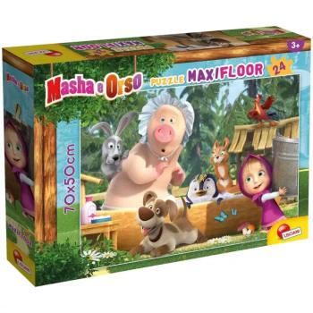 Mása és a medve fürdőzés 24db-os maxi padló puzzle 70x50cm - Lisciani