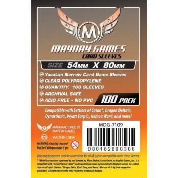 Mayday Games Yucatan keskeny kártyajáték kártyavédő (100 db-os csomag) 54 x 80 mm kép