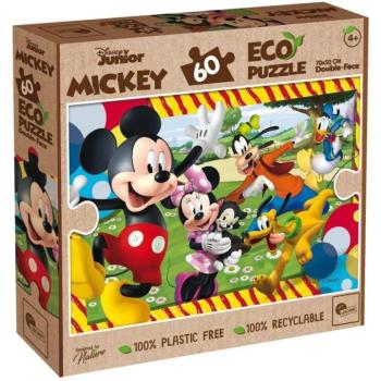 Mickey egér és barátai 2 az 1-ben 60db-os Eco puzzle és színező 70x50cm - Lisciani kép