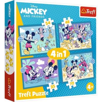 Mickey egér és barátai 4 az 1-ben puzzle 35-48-54-70db-os - Trefl kép