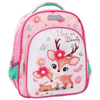 Must: I love you Deerly cuki szarvasos hátizsák 27x10x31 cm kép