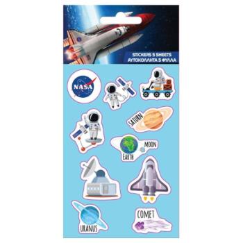 NASA öntapadós matrica szett 8x12cm-es íven 5db kép