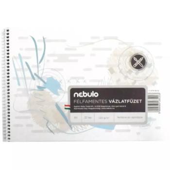 Nebulo: Spirálos félfamentes vázlatfüzet B5 32 lapos kép