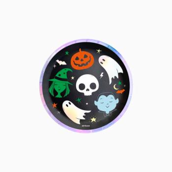 Papír Halloween-tányérok - Trick or Treat 17 cm, 8 db kép