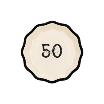 Papír tányérok - ''Hello 50'' 18 cm kép