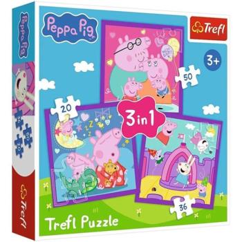 Peppa malac 3 az 1-ben 20-36-50db-os puzzle - Trefl kép