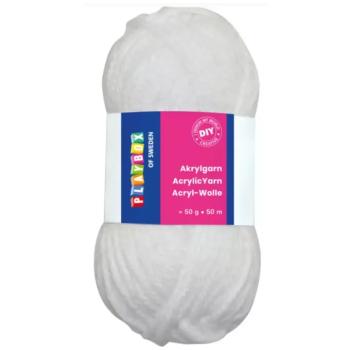 PlayBox: Akril fonal 50g-os 50m-es fehér színben kép
