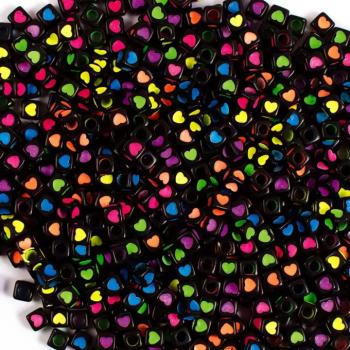 PlayBox: Fekete műanyag szívecskés gyöngy szett 300db-os kép