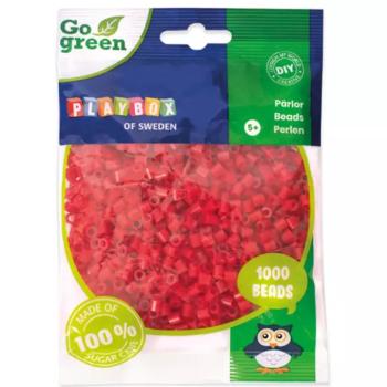 PlayBox: Go Green 5mm-es MIDI vasalható gyöngy 1000db-os piros színben kép