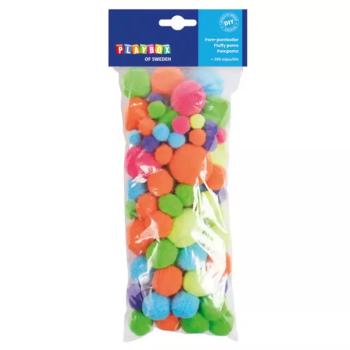 PlayBox: Pompon neon színekben 100db 15-35mm kép