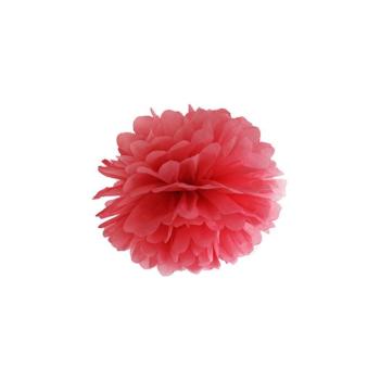 Pompom virág - piros 25 cm kép