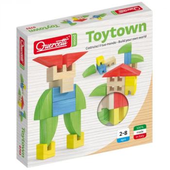 Quercetti: ToyTown Basic 15db-os fa építőjáték kép