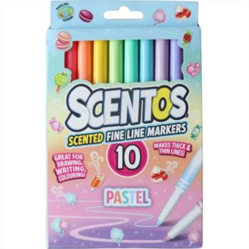 Scentos Illatos, finom vonalú filctoll, pasztell színek, 10 db kép