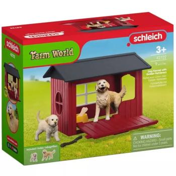 Schleich Farm World – Kutyaház Golden Retriever kutyusokkal játékszett (42722) kép